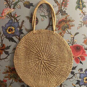 INNE Sola Maxi Bag - Natural Straw Raffia NEW